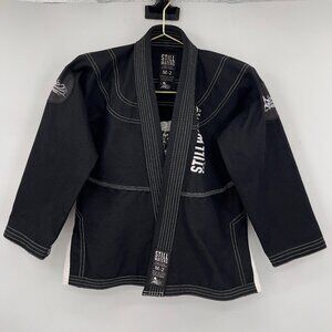 Kids Still Waters Brazilian Jiu-Jitsu Gi Kimono Top Black White Stitching Sz M 2
